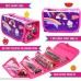 GirlZone Fruit Scented Stationery Set Fun Pencil Case Including 38 Fruit Scented Marker Pens. Great Birthday Present Gift for Girls Age 5 6 7 8 9 10 11 12 Years Old.